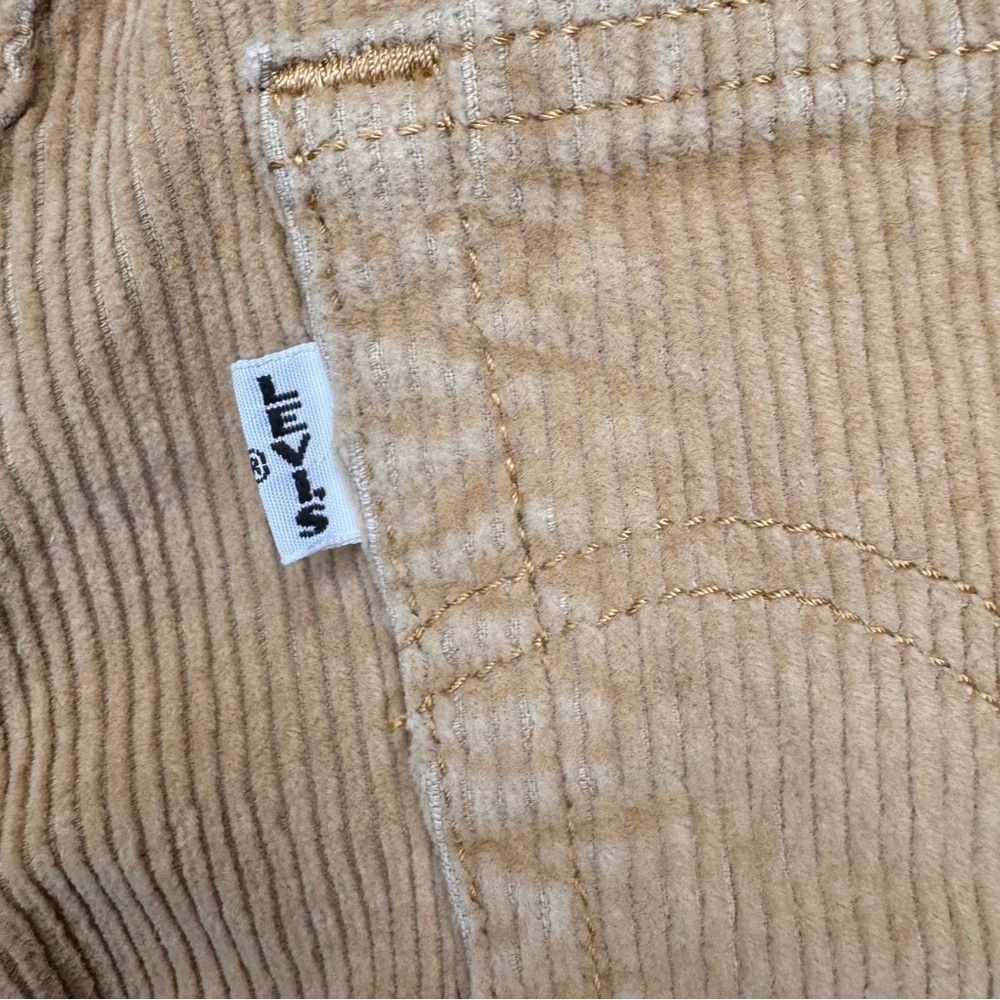 Levi's Ribcage Boot High Rise Tan Corduroy Pants Size 30 - Picture 14 of 16